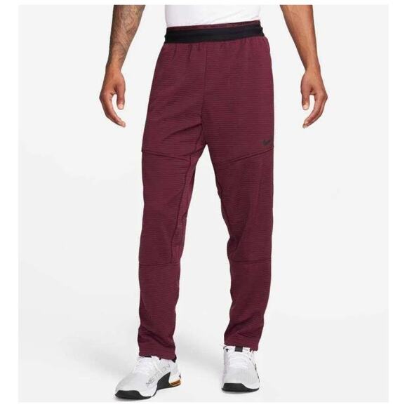 Nike Pro Men's Medium Red‎ Burgundy Athletic Sweatpants Training Fitness Thermal - Picture 7 of 8